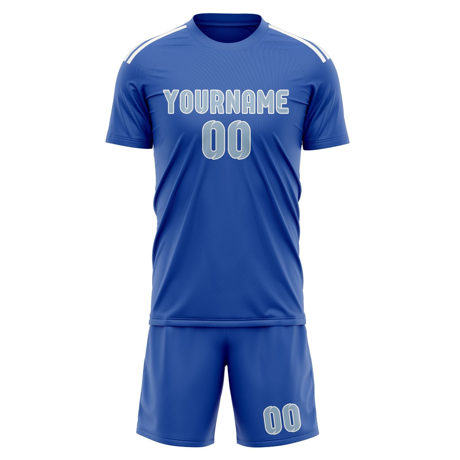 Custom Sky Blue Light Blue Soccer Set