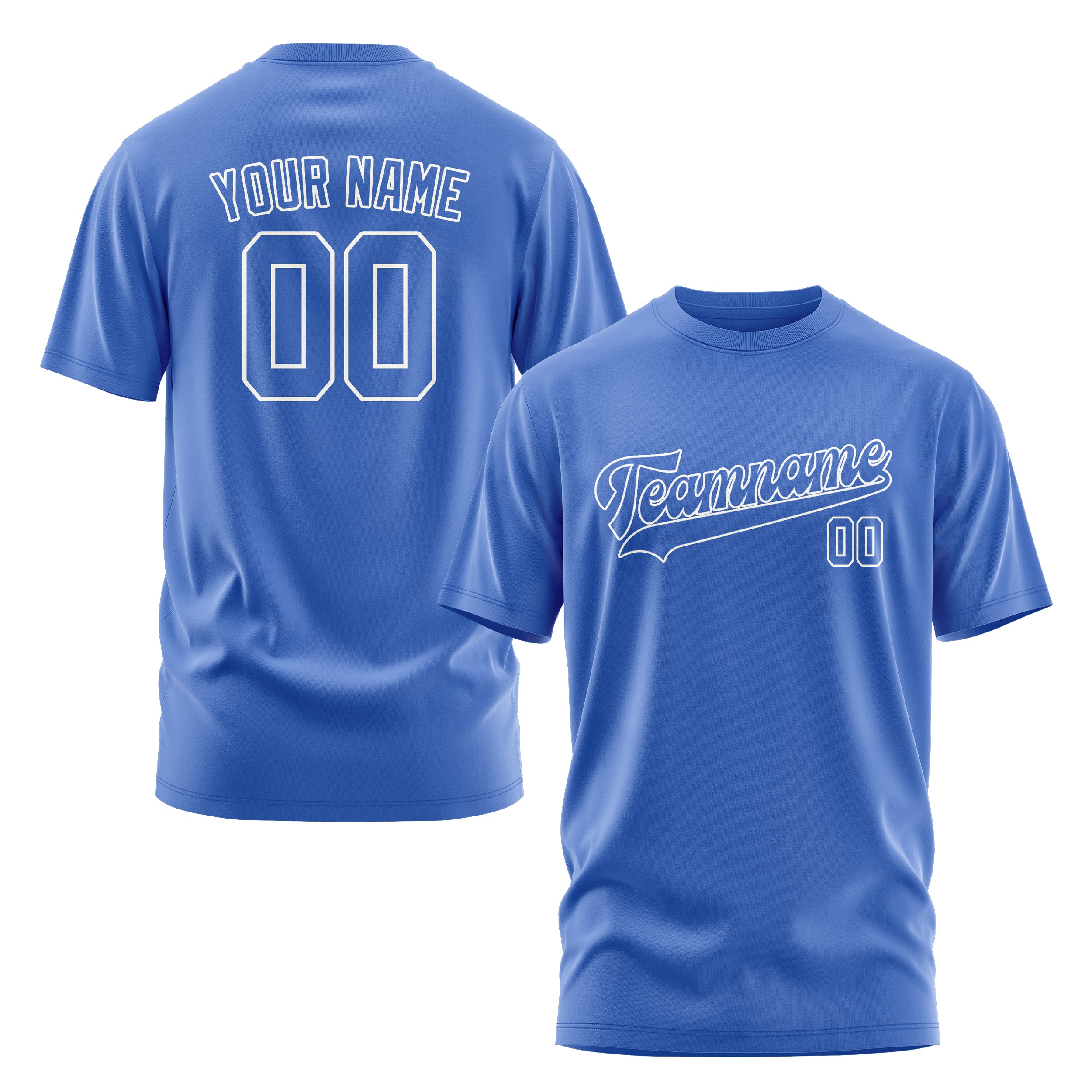 Custom Sky Blue Sky Blue T-Shirt