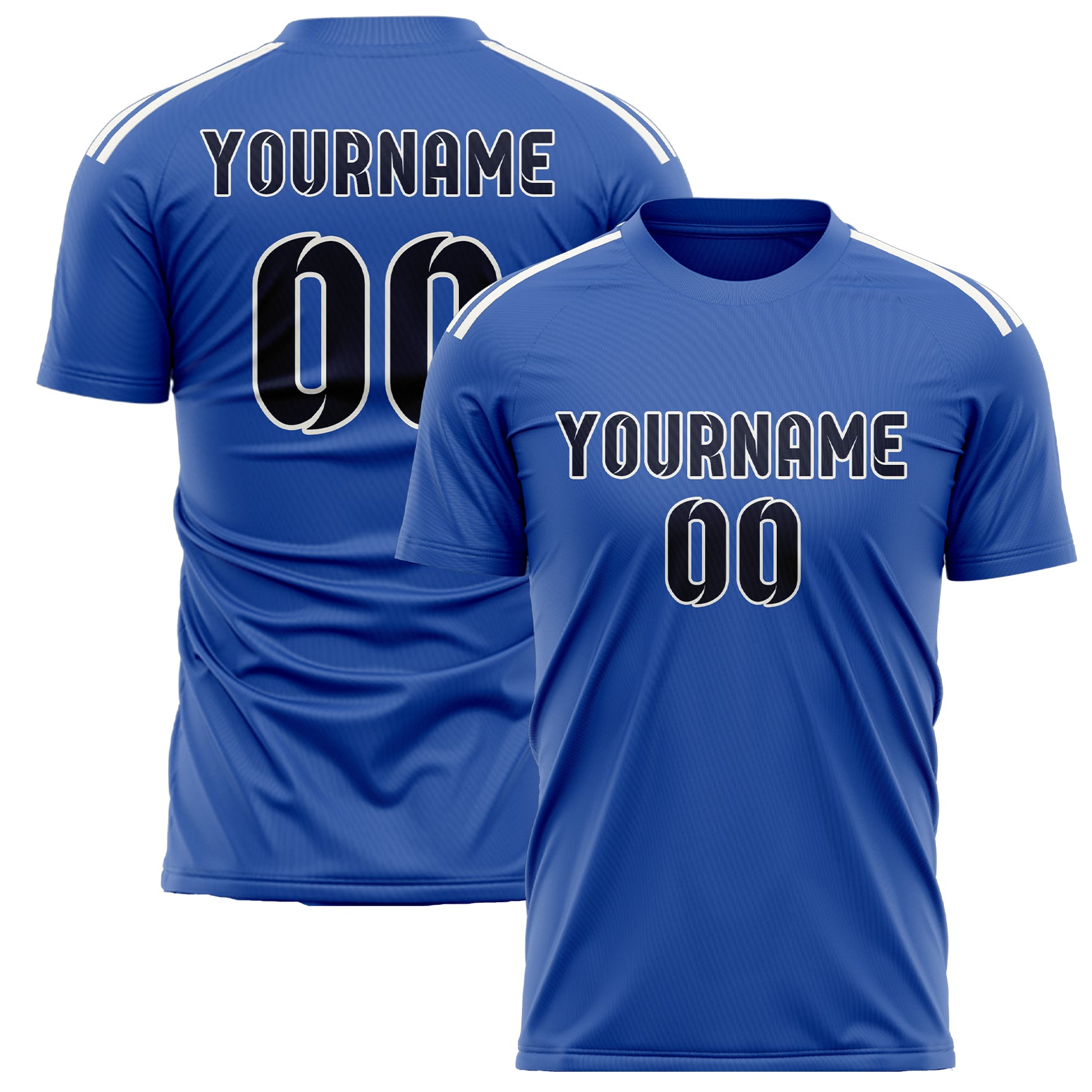Custom Sky Blue Navy Soccer Jersey