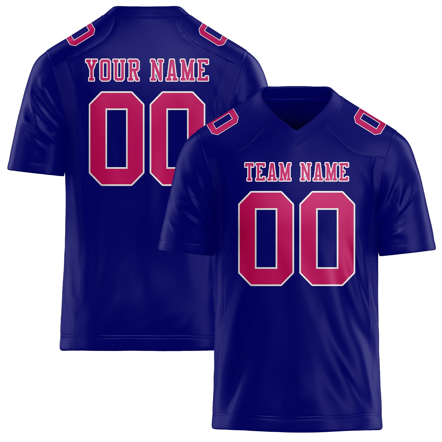 Custom Sky Blue Pink Football Jersey