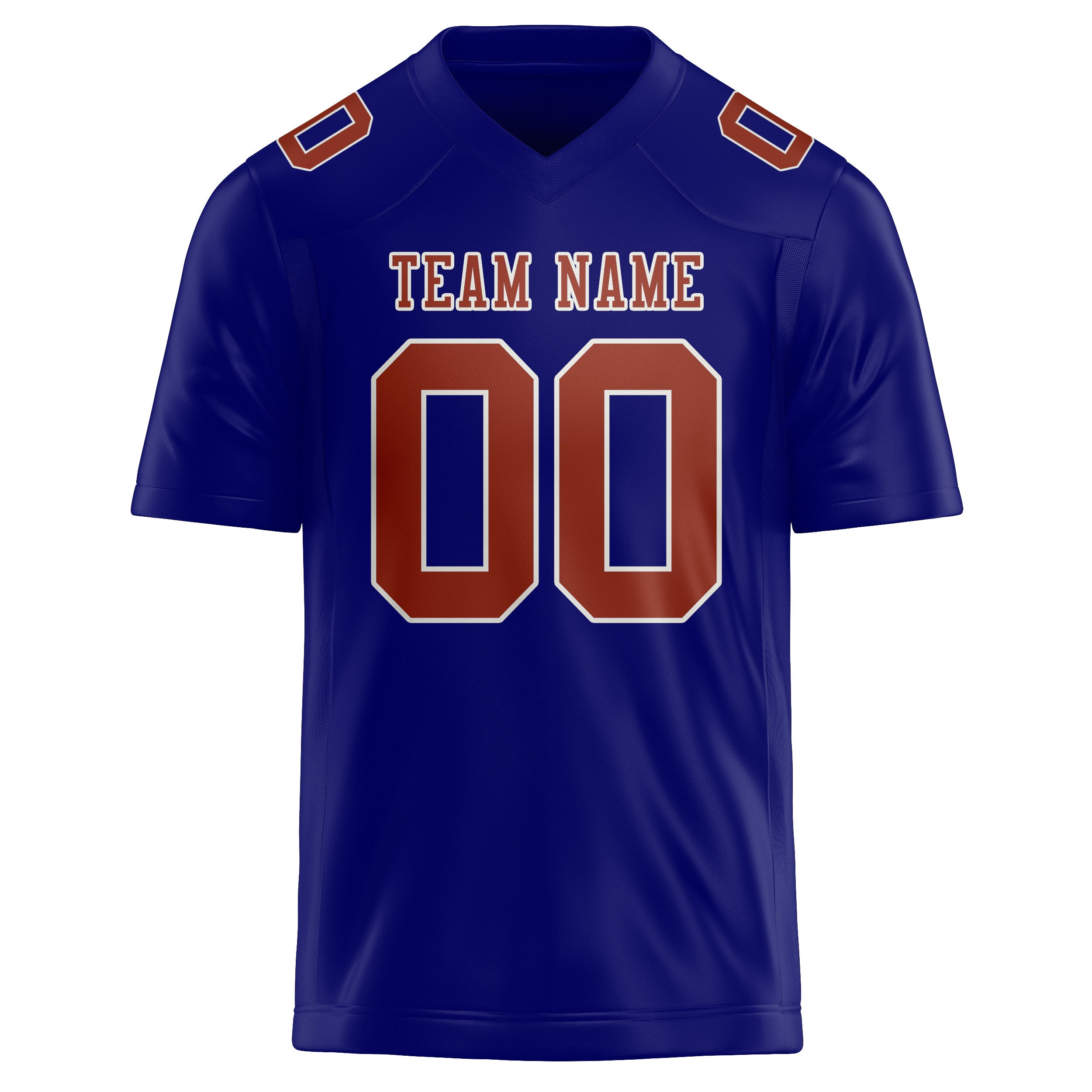 Custom Sky Blue Coral Red Football Jersey