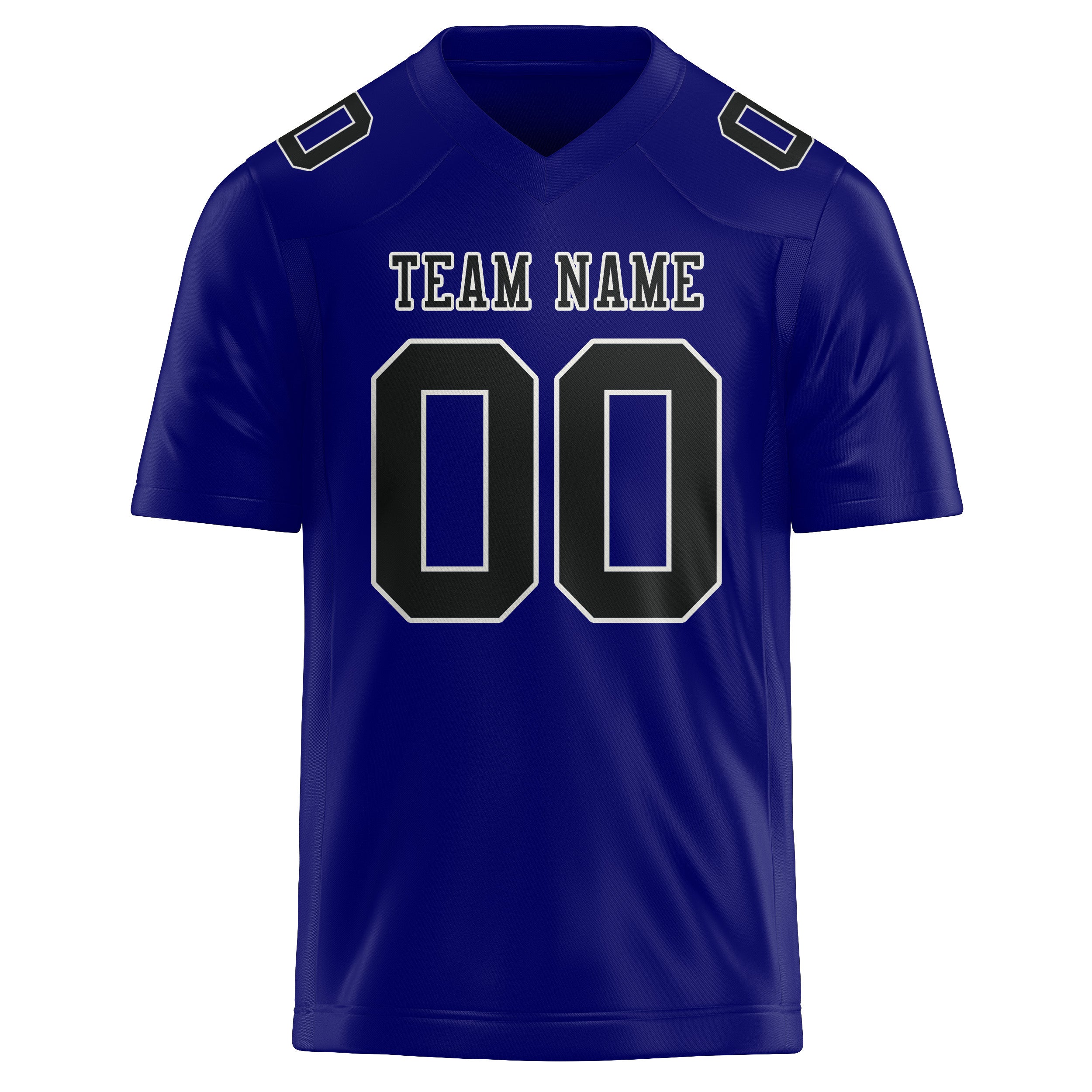 Custom Sky Blue Black Football Jersey