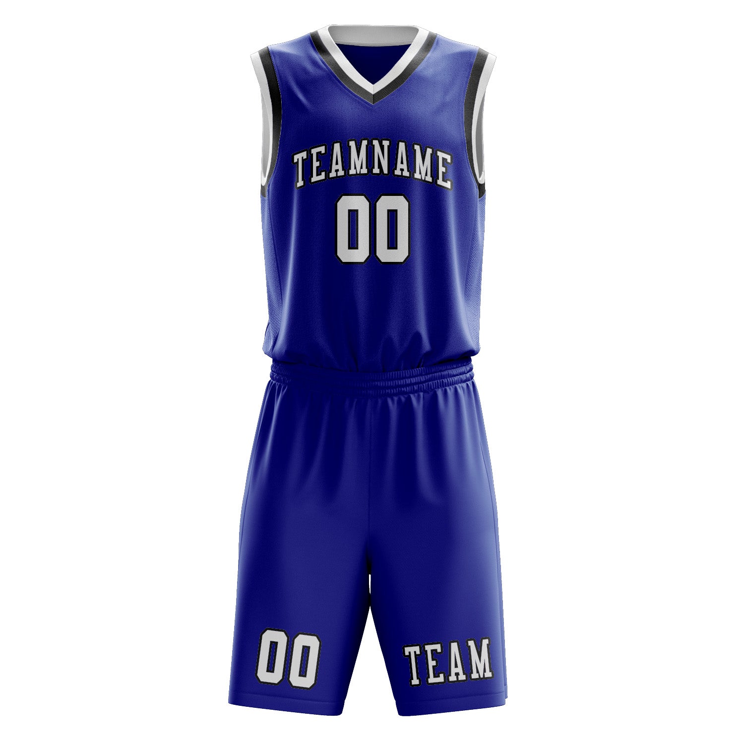 Custom Sky Blue White Basketball Set