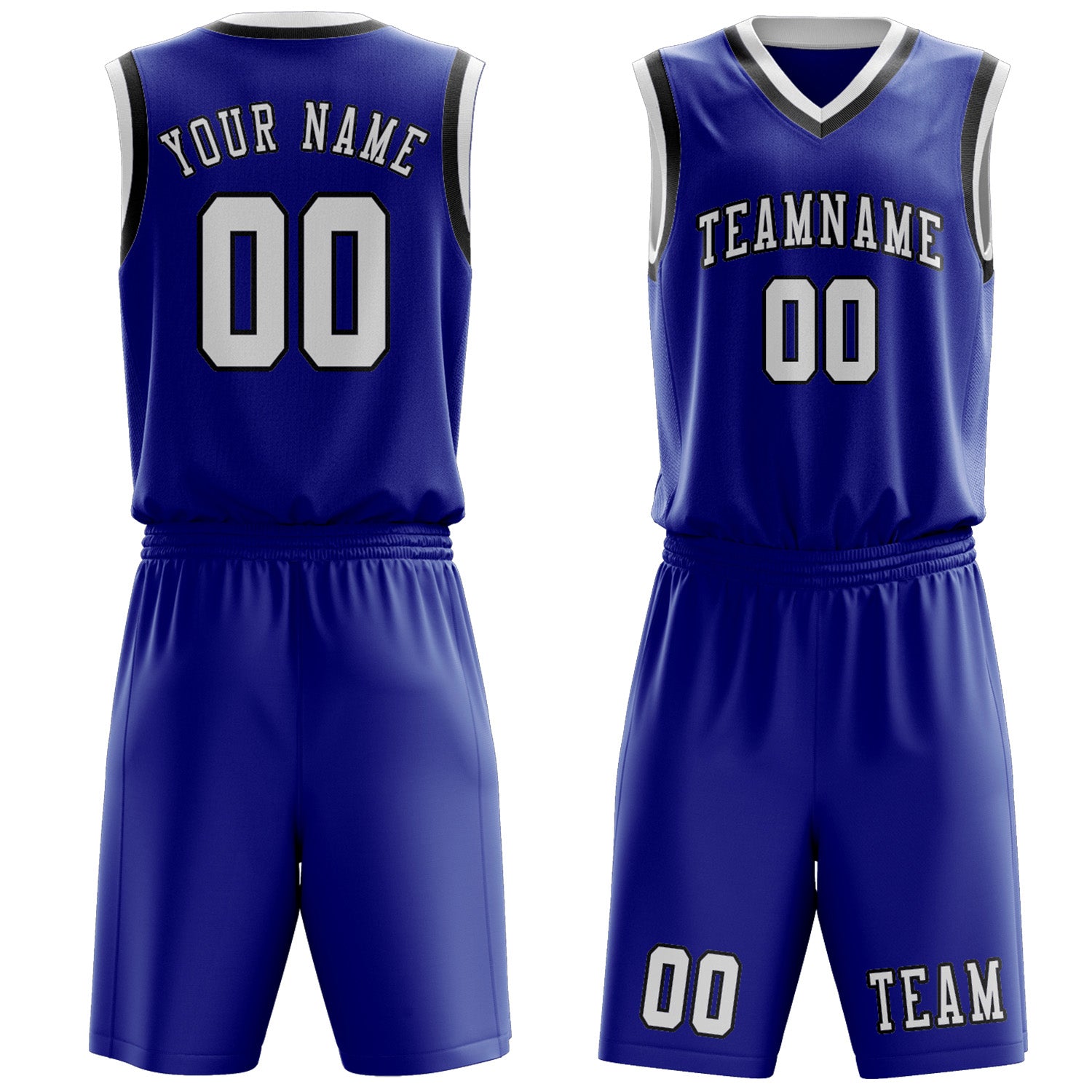 Custom Sky Blue White Basketball Set