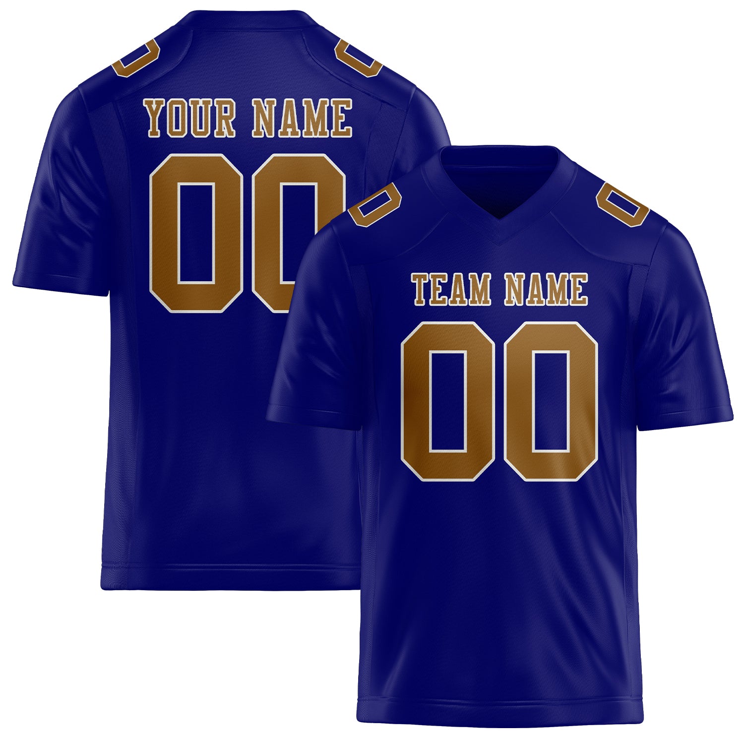 Custom Sky Blue Khaki Football Jersey