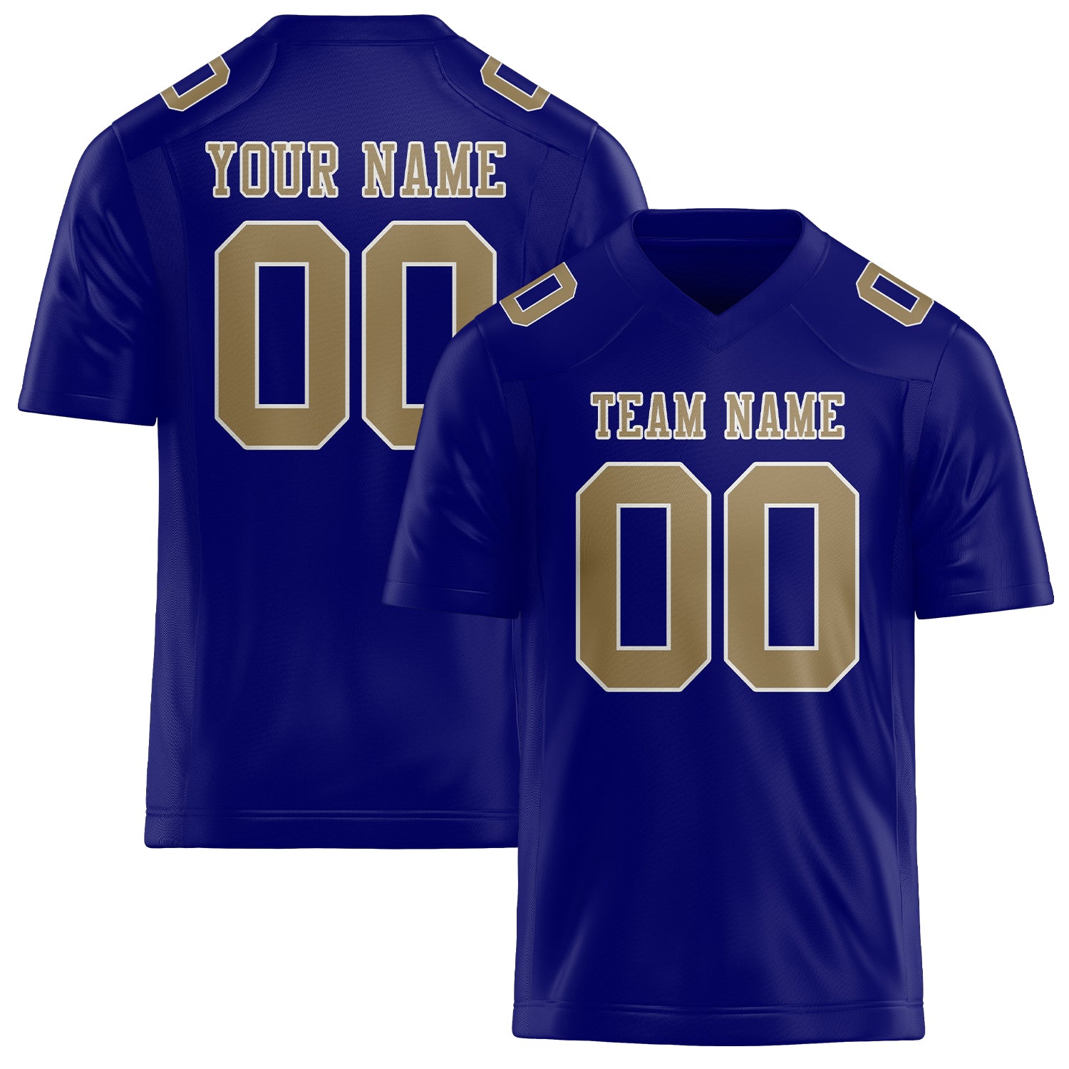 Custom Sky Blue Light Khaki Football Jersey