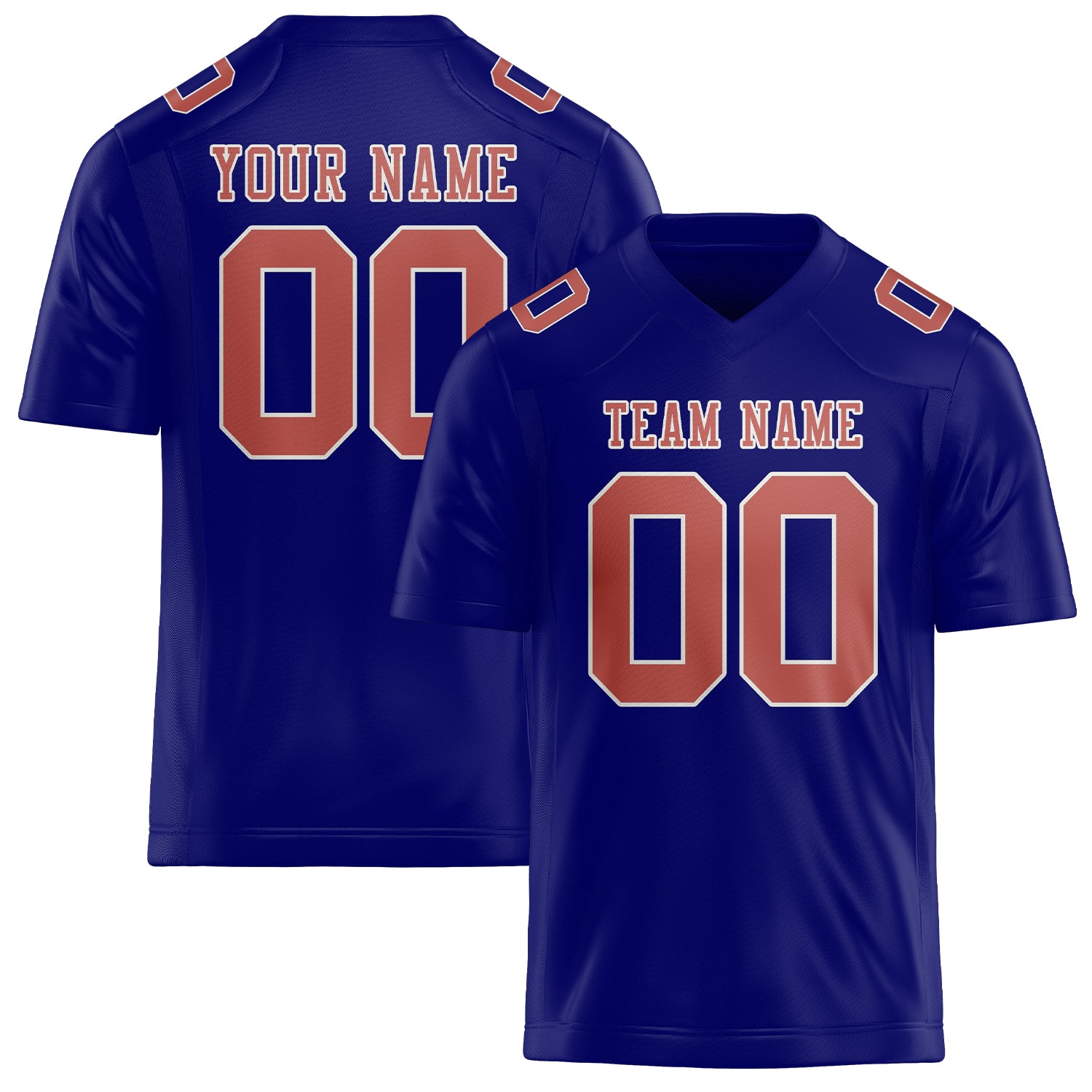 Custom Sky Blue Copper Rose Football Jersey