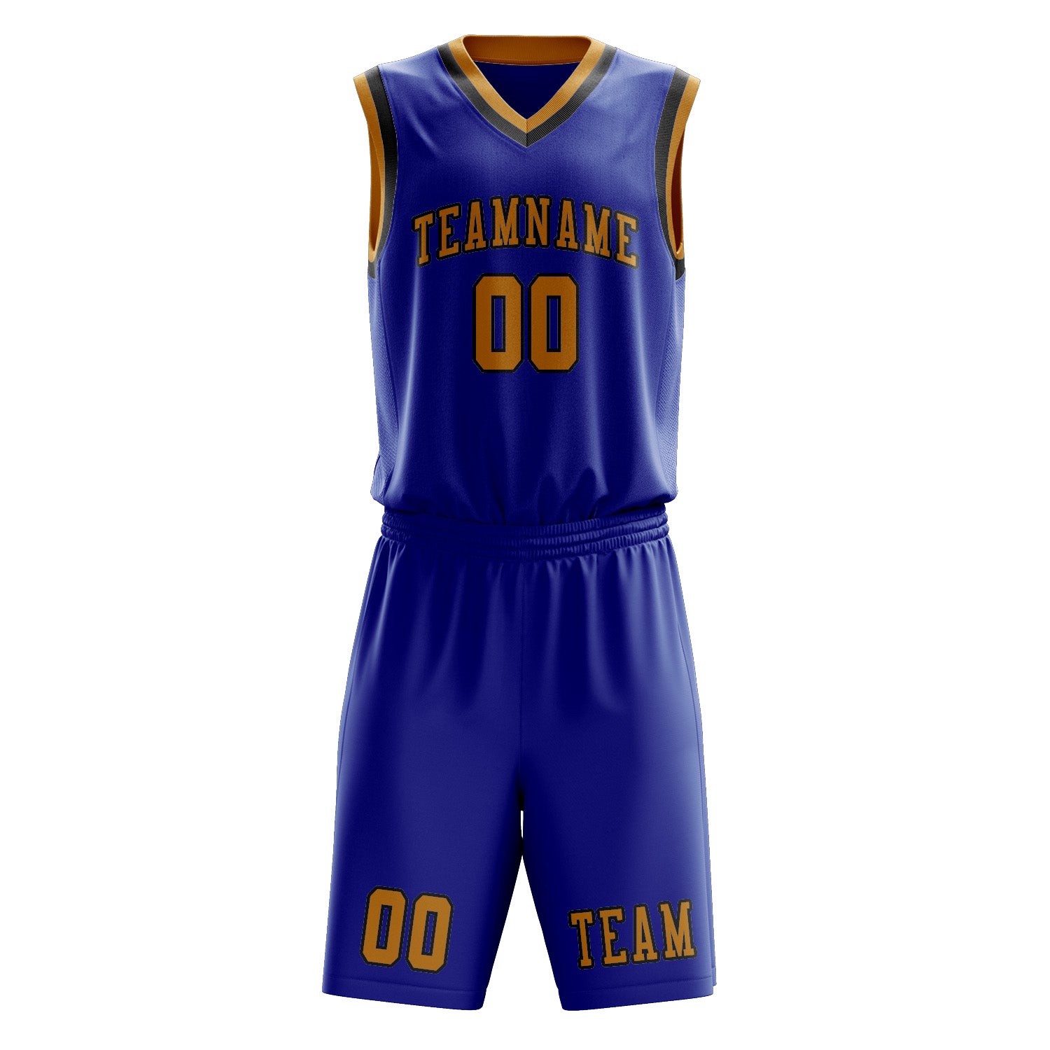 Custom Sky Blue Yellow Basketball Set