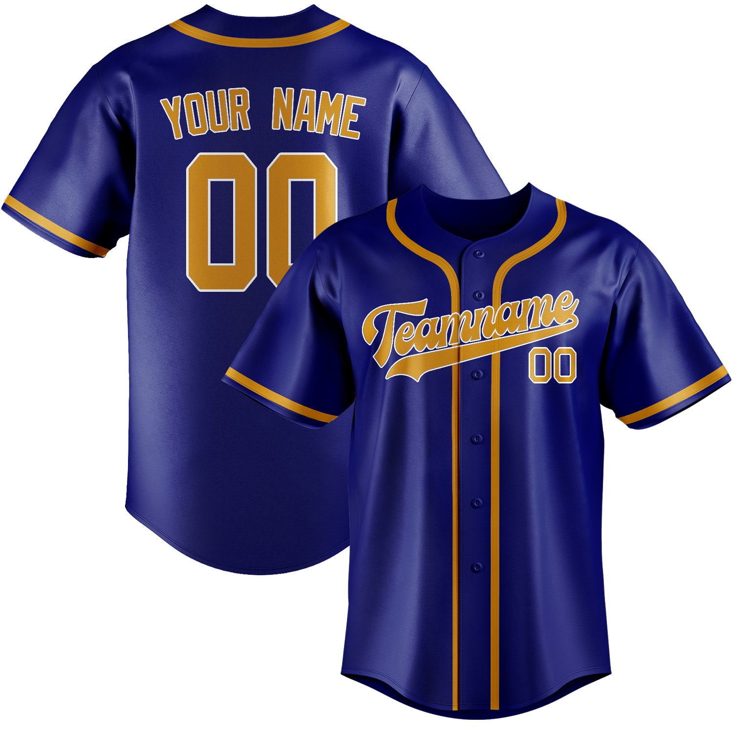 Custom Sky Blue Yellow Baseball Jersey