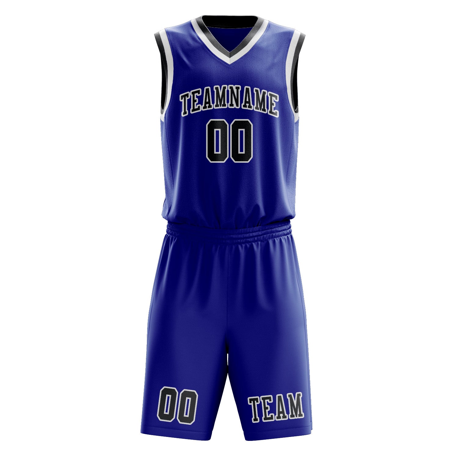 Custom Sky Blue Dark Grey Basketball Set