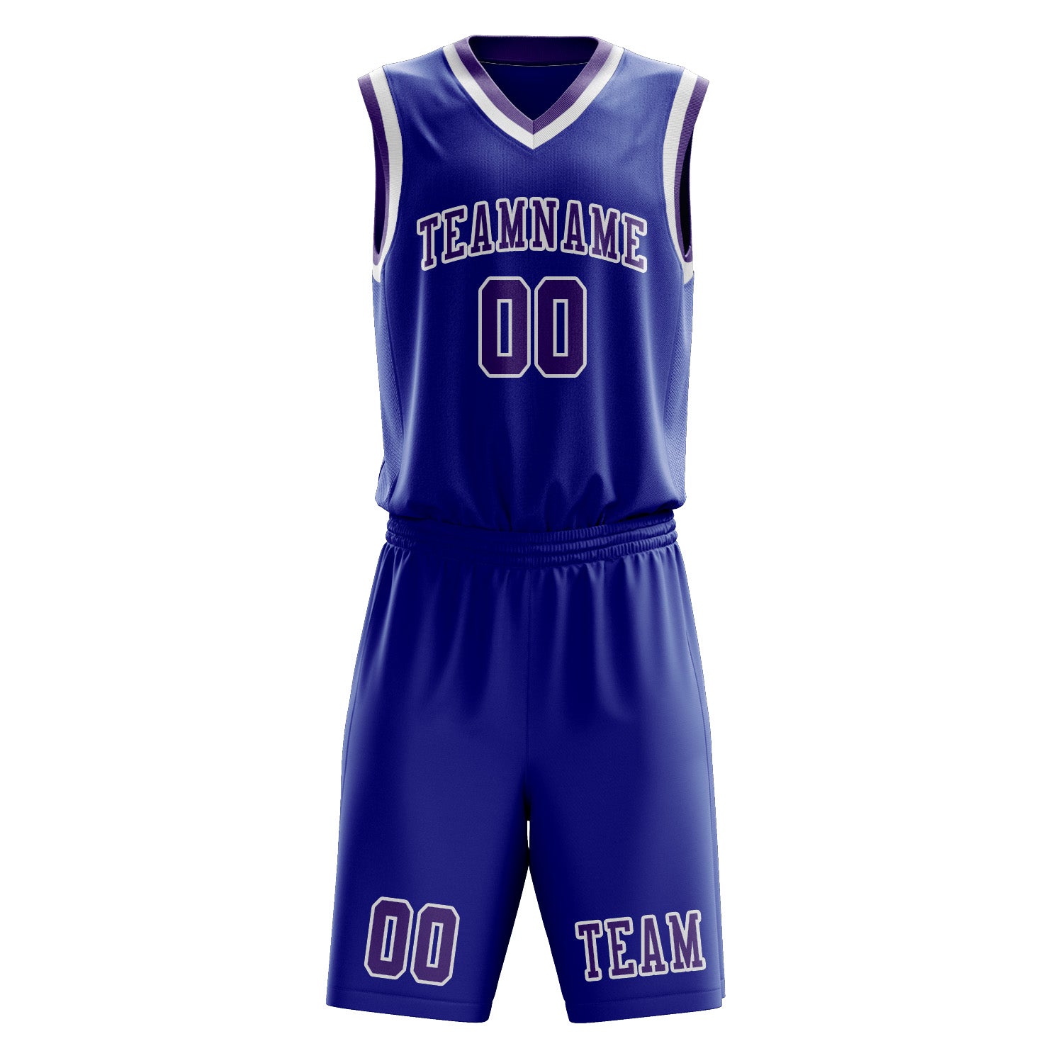 Custom Sky Blue Light Purple Basketball Set