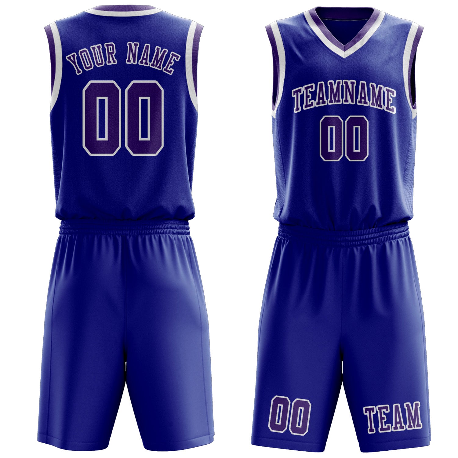 Custom Sky Blue Light Purple Basketball Set