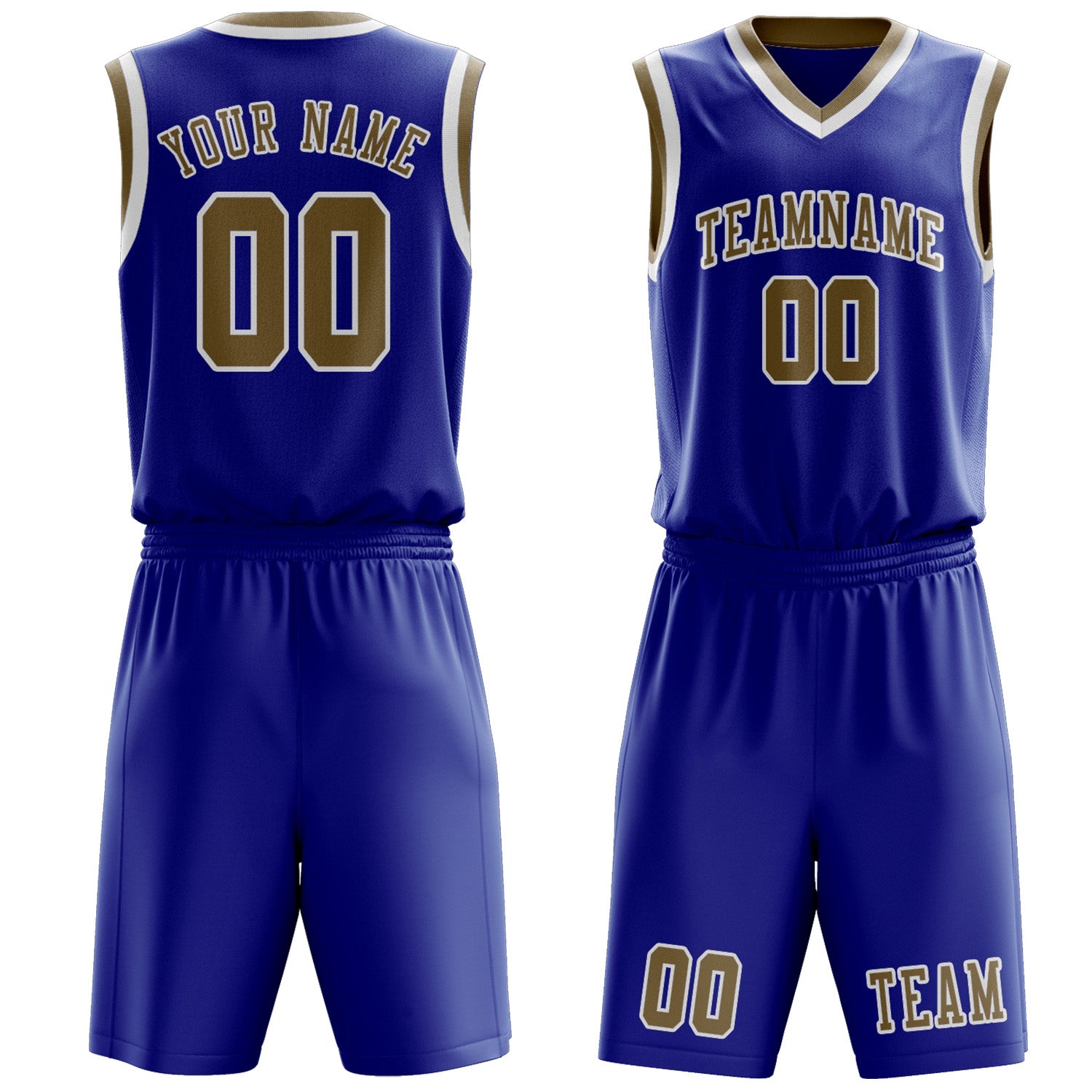 Custom Sky Blue Light Khaki Basketball Set