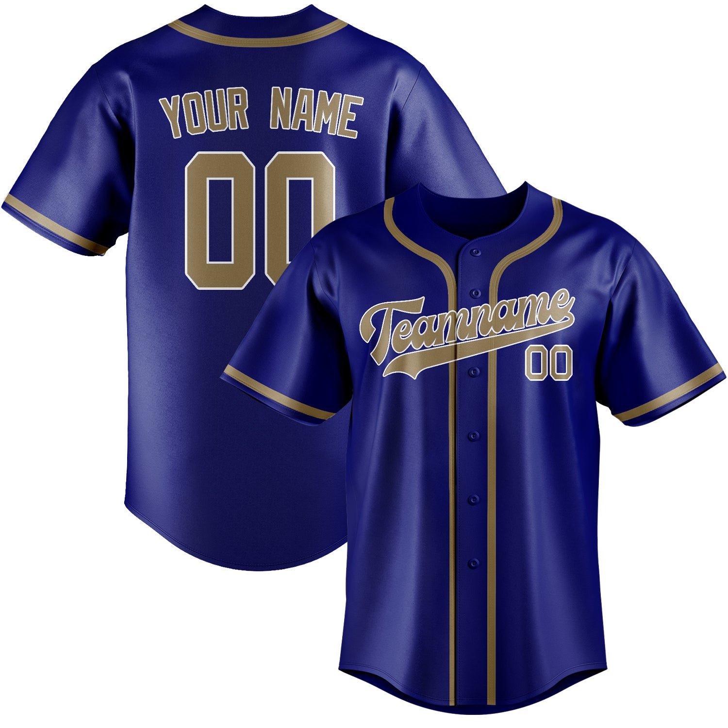 Custom Sky Blue Light Khaki Baseball Jersey
