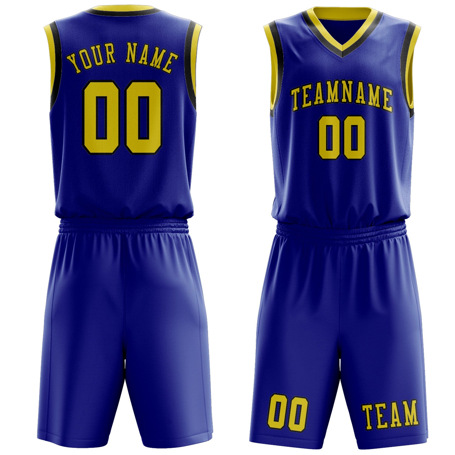 Custom Sky Blue Light Yellow Basketball Set