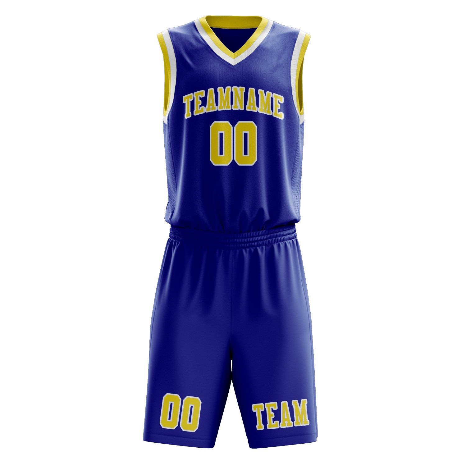 Custom Sky Blue Light Yellow Basketball Set