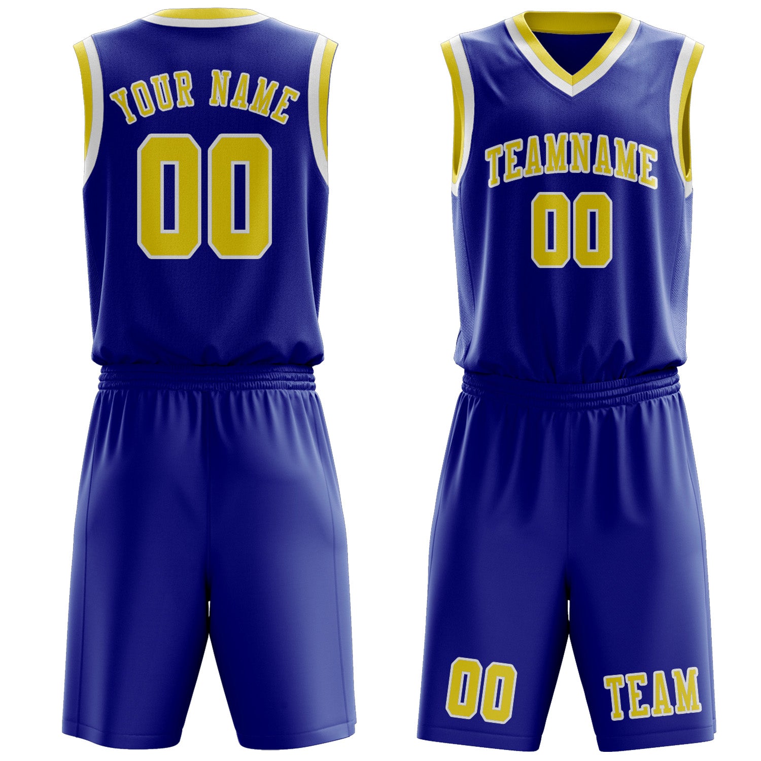 Custom Sky Blue Light Yellow Basketball Set