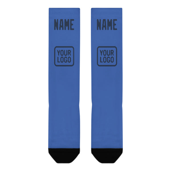 Custom Sky Blue Blue Knee-High Sock