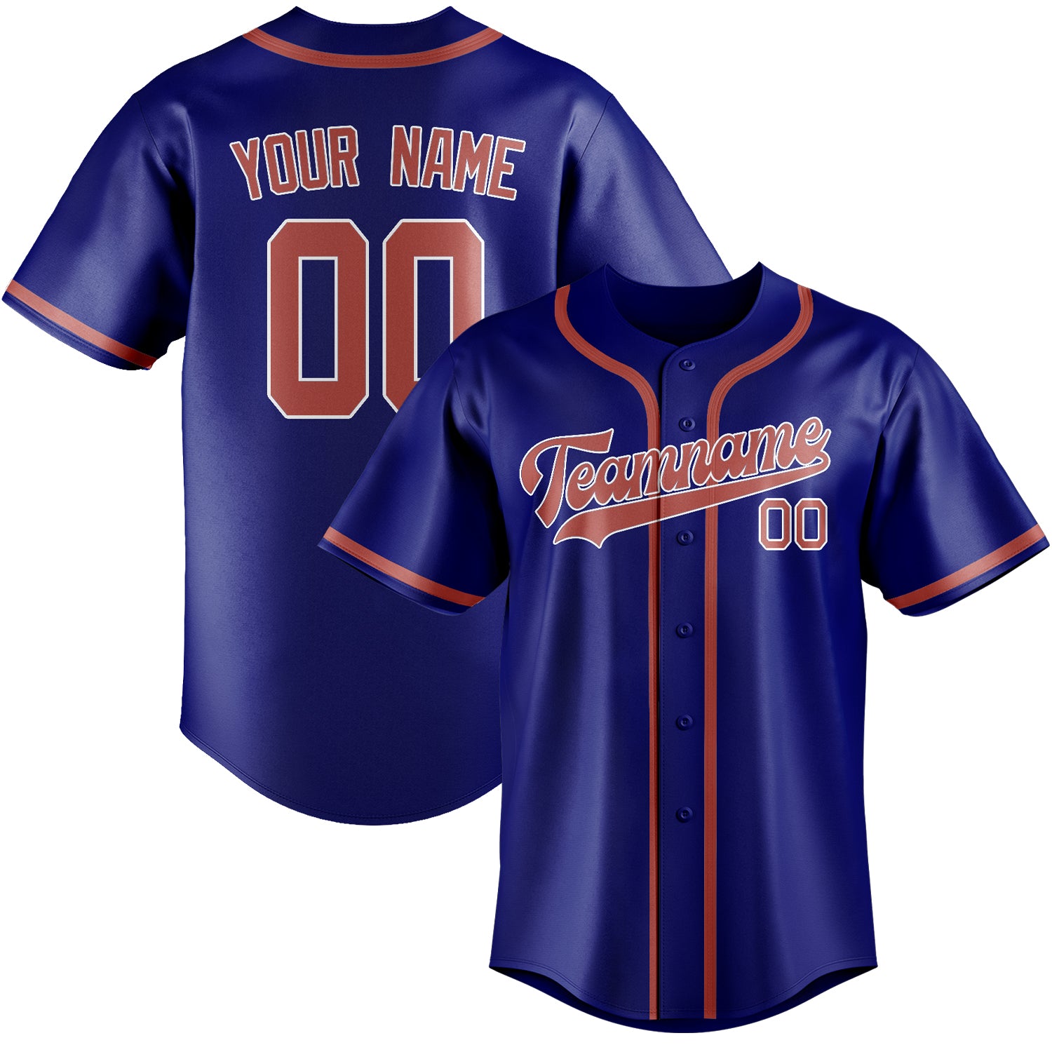 Custom Sky Blue Copper Rose Baseball Jersey