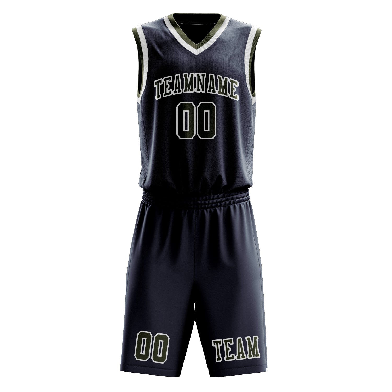 Custom Blue Olive Basketball Set