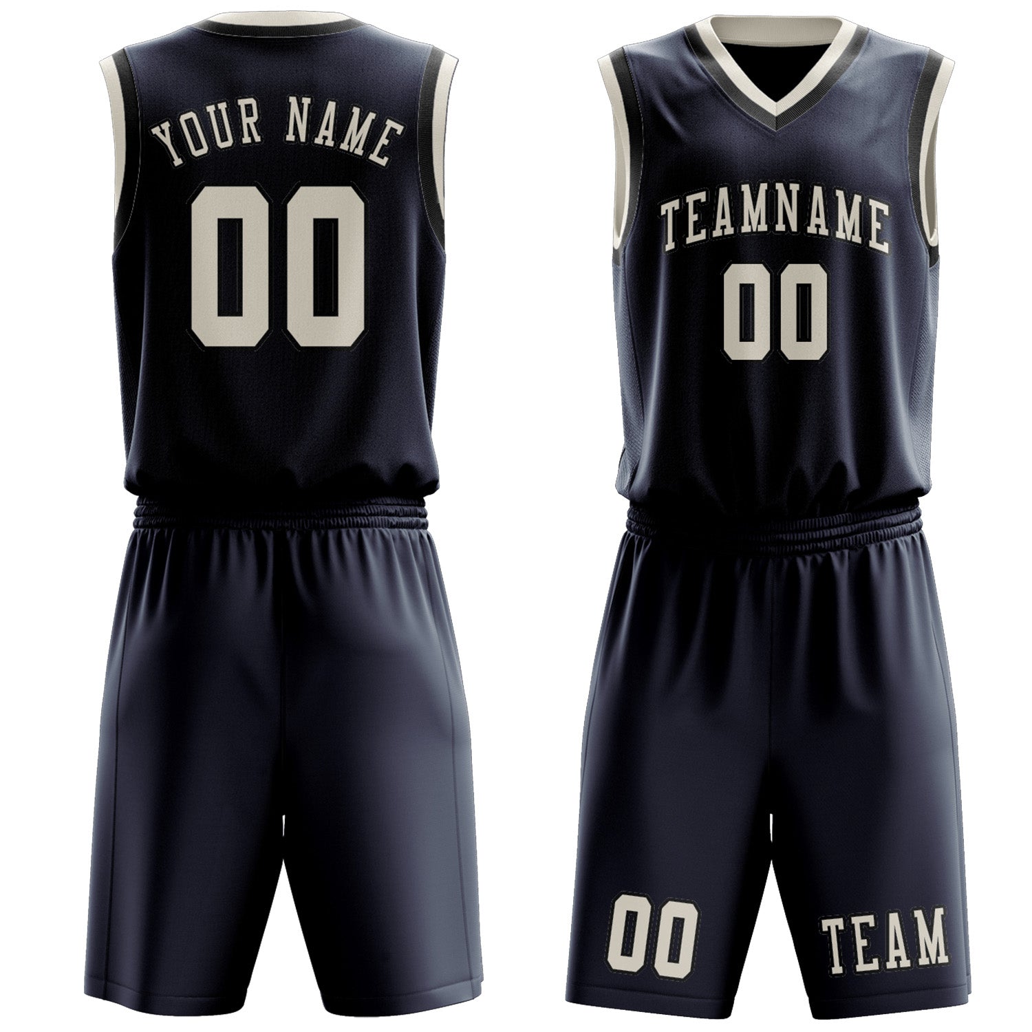 Custom Blue Cream Basketball Set