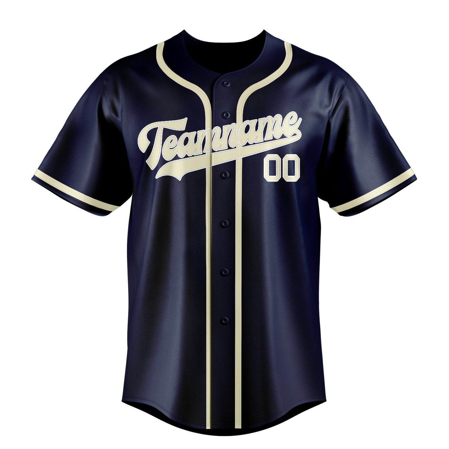 Custom Blue Cream Baseball Jersey