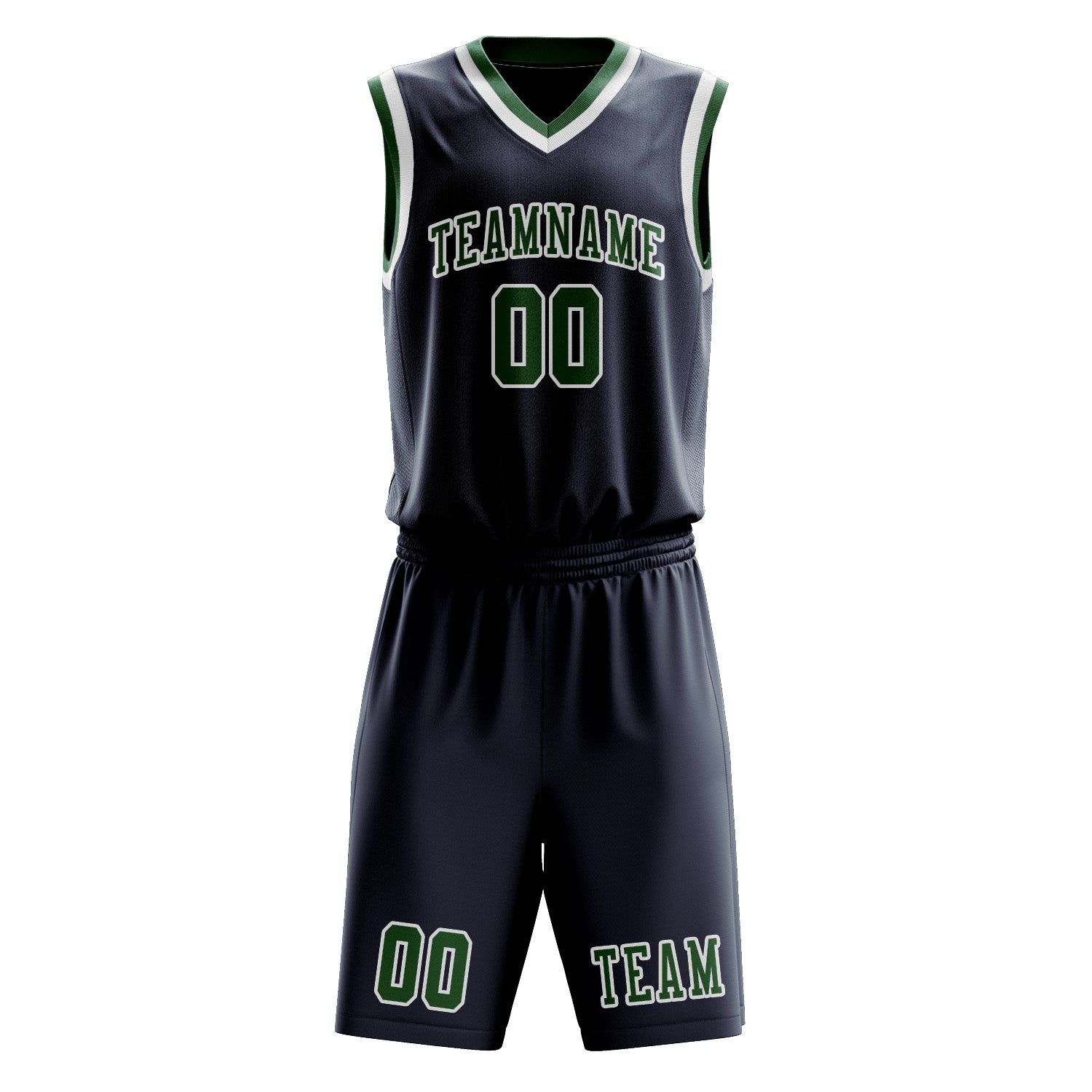 Custom Blue Green Basketball Set