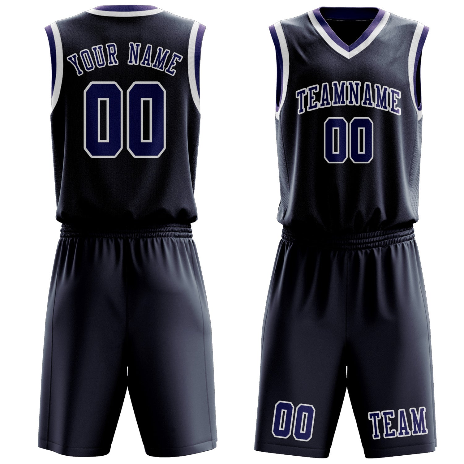 Custom Blue Purple Basketball Set