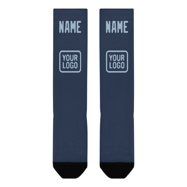 Custom Blue Light Blue Knee-High Sock