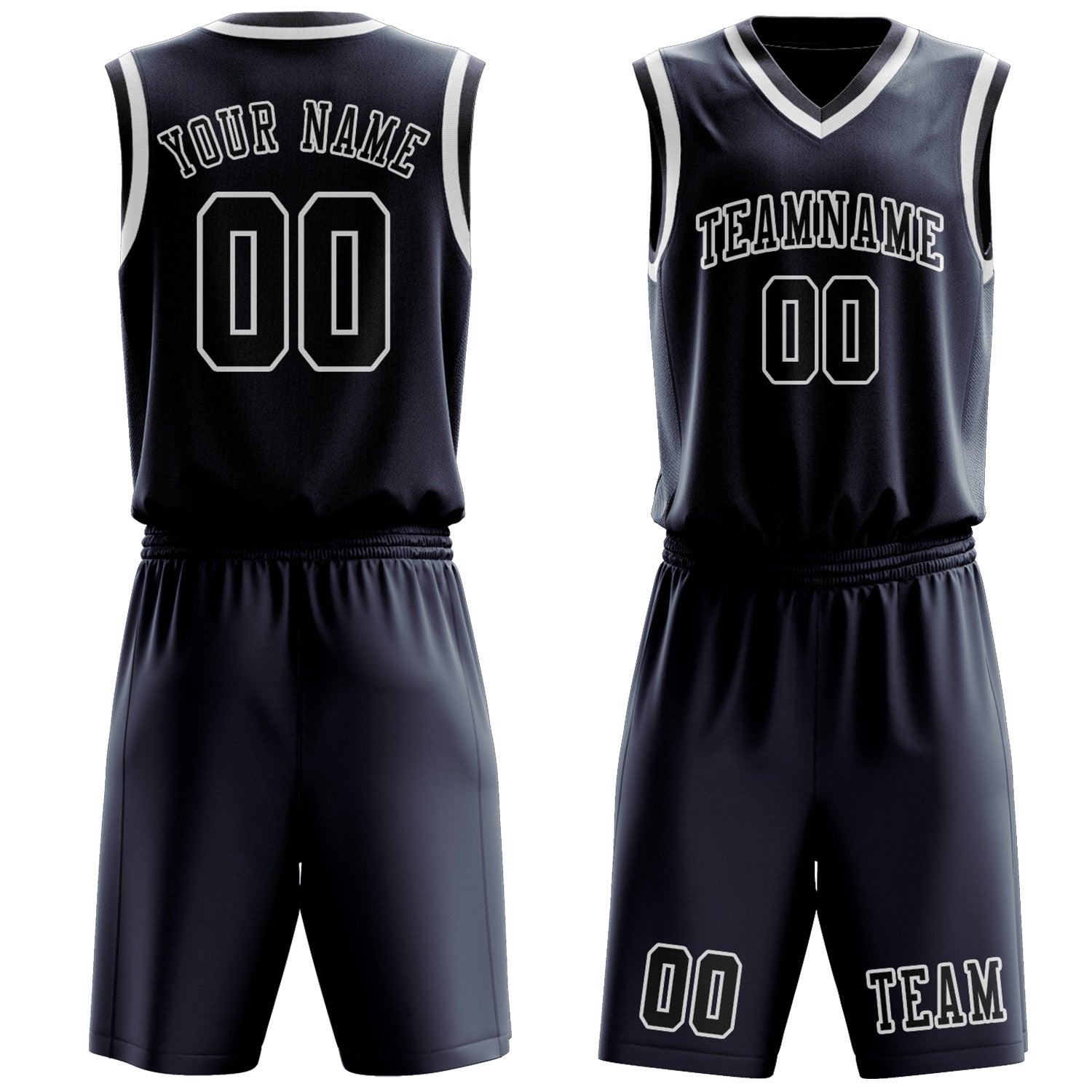 Custom Blue Navy Basketball Set
