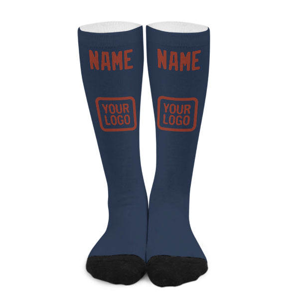 Custom Blue Coral Red Knee-High Sock
