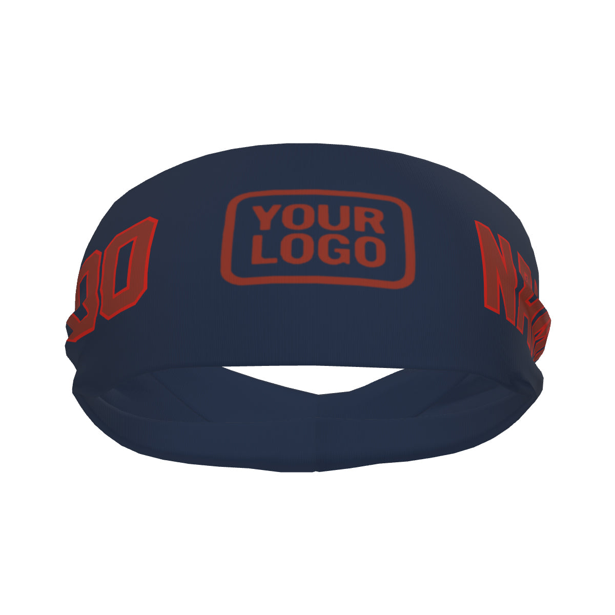 Custom Blue Coral Red Sports headband