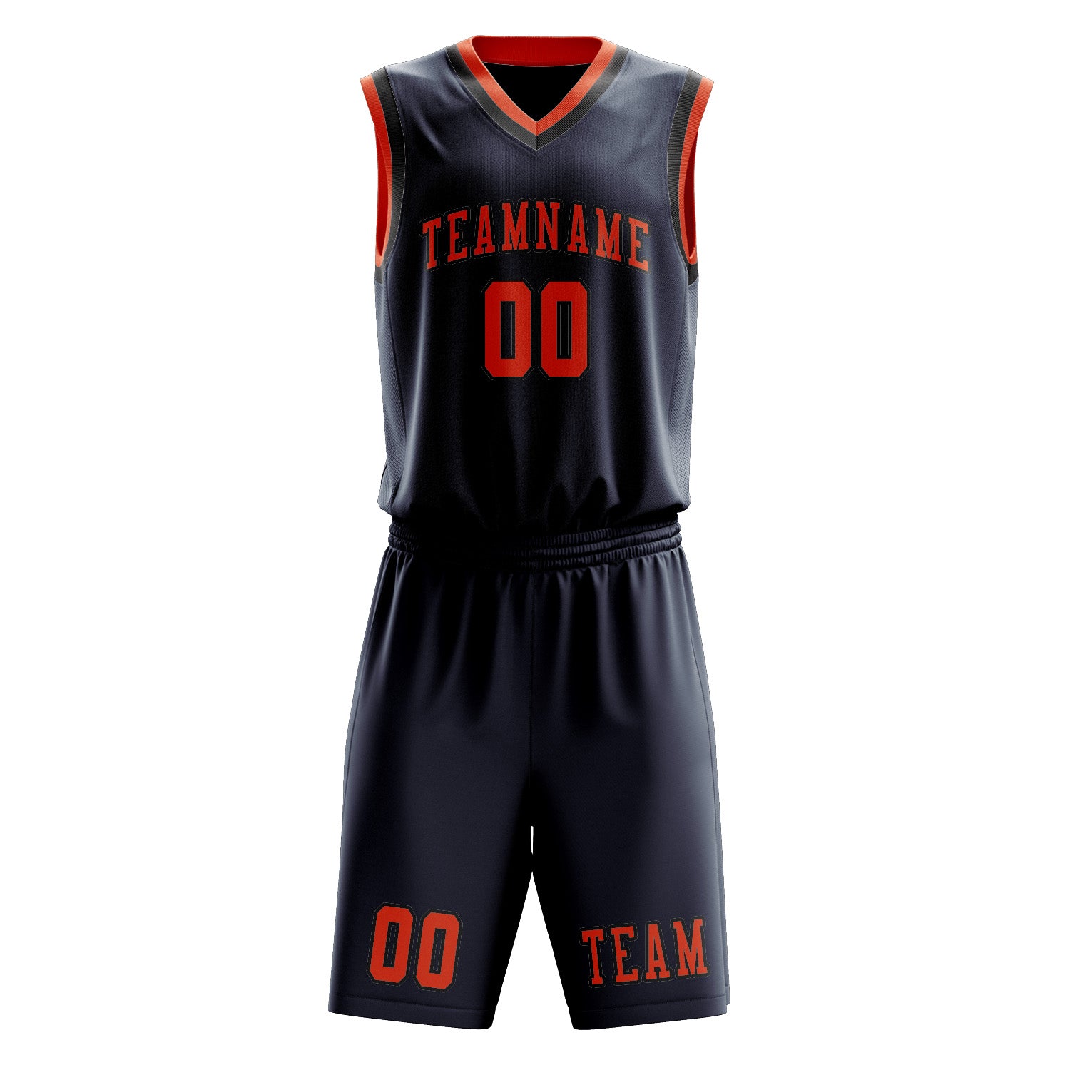 Custom Blue Orange Red Basketball Set