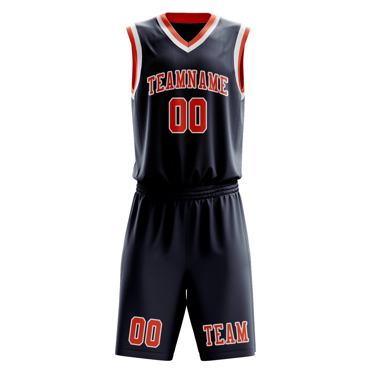 Custom Blue Orange Red Basketball Set