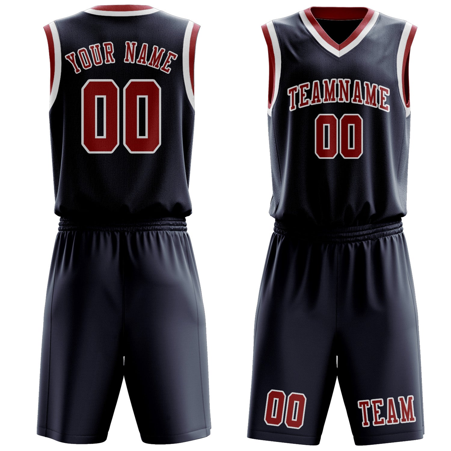 Custom Blue Red Basketball Set