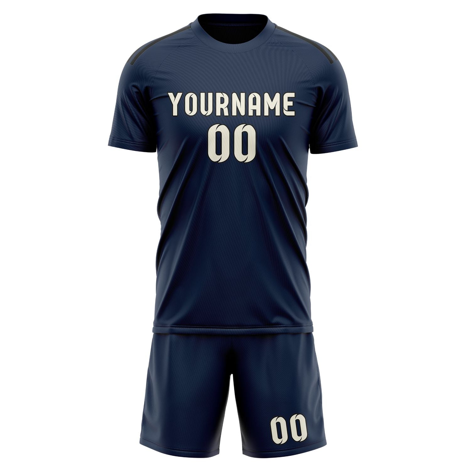 Custom Blue Cream Soccer Set