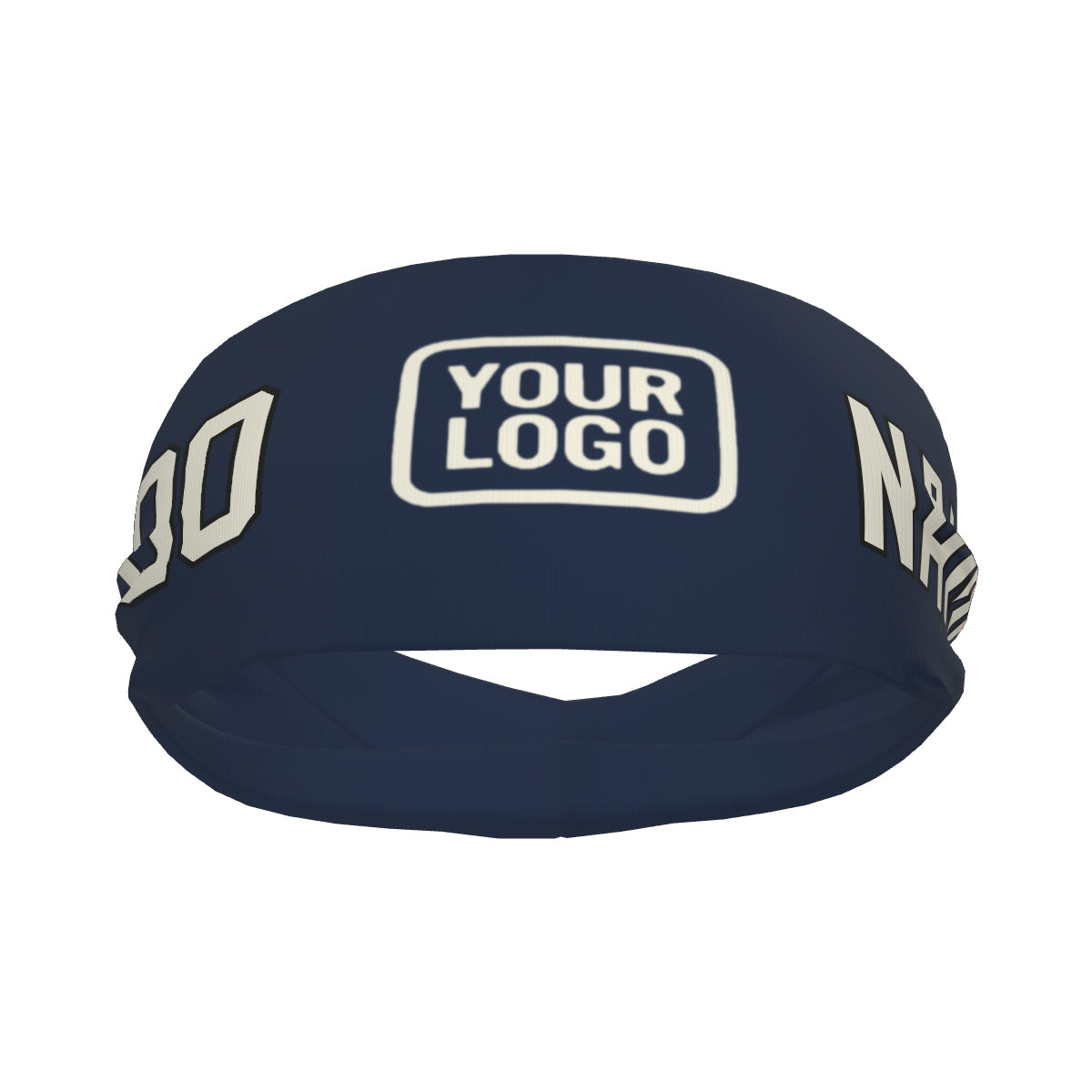Custom Blue Cream Sports headband