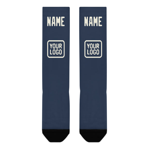 Custom Blue Cream Knee-High Sock