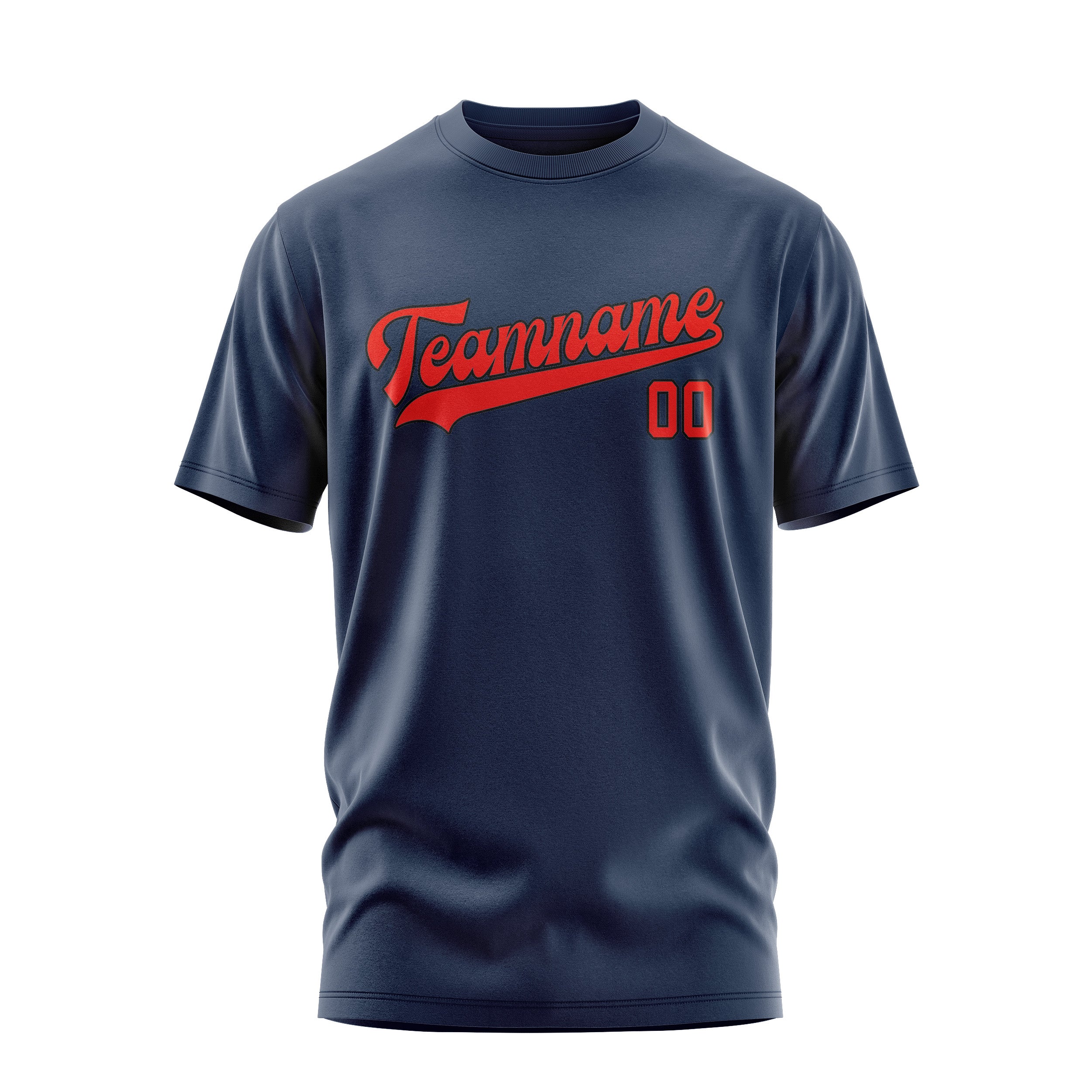 Custom Blue Orange Red T-Shirt