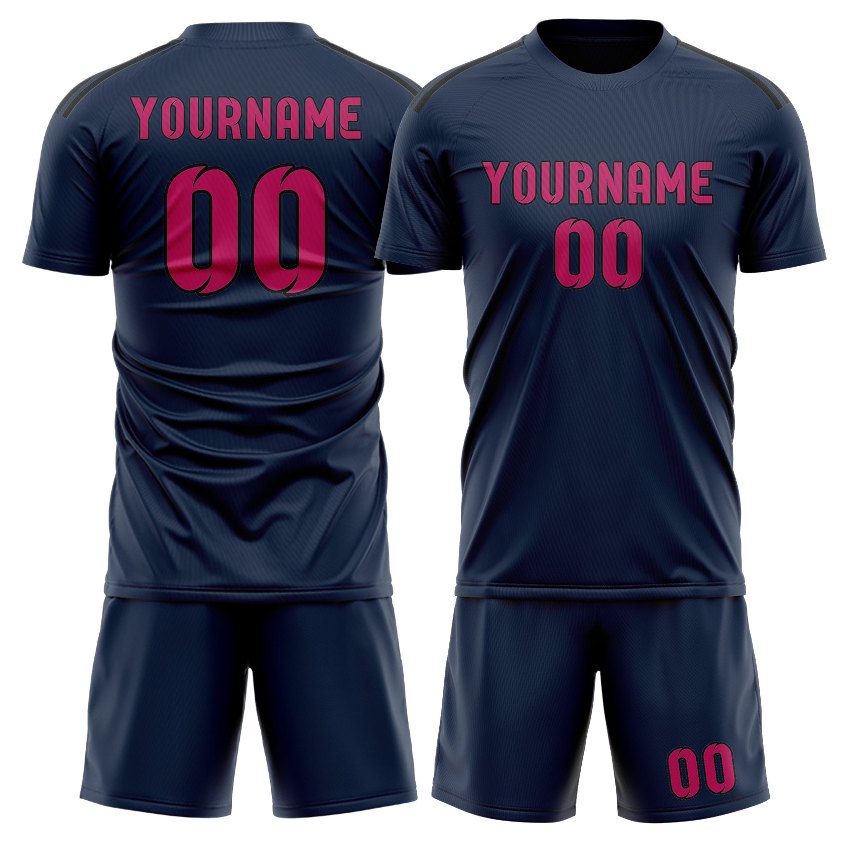 Custom Blue Pink Soccer Set