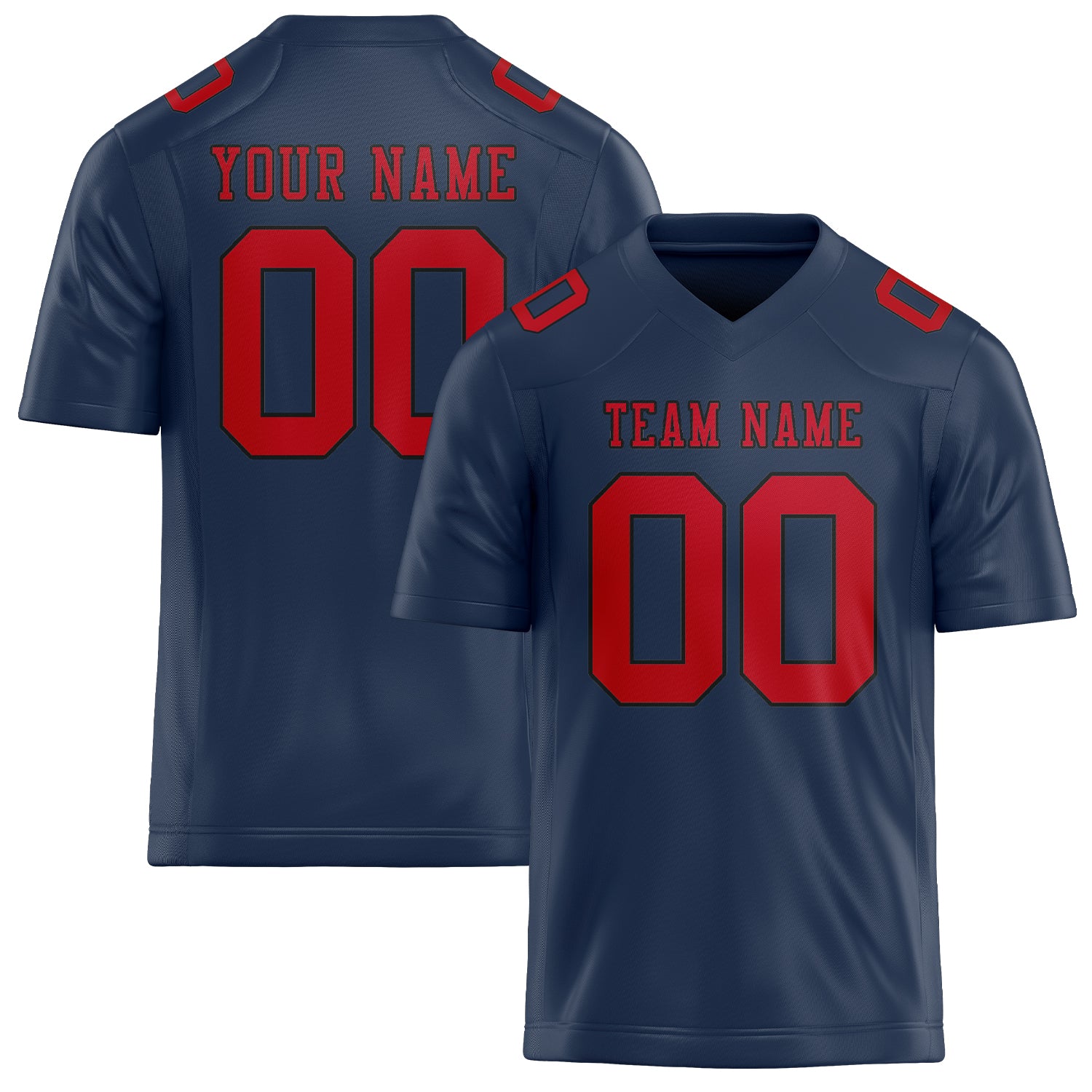 Custom Blue Red Football Jersey