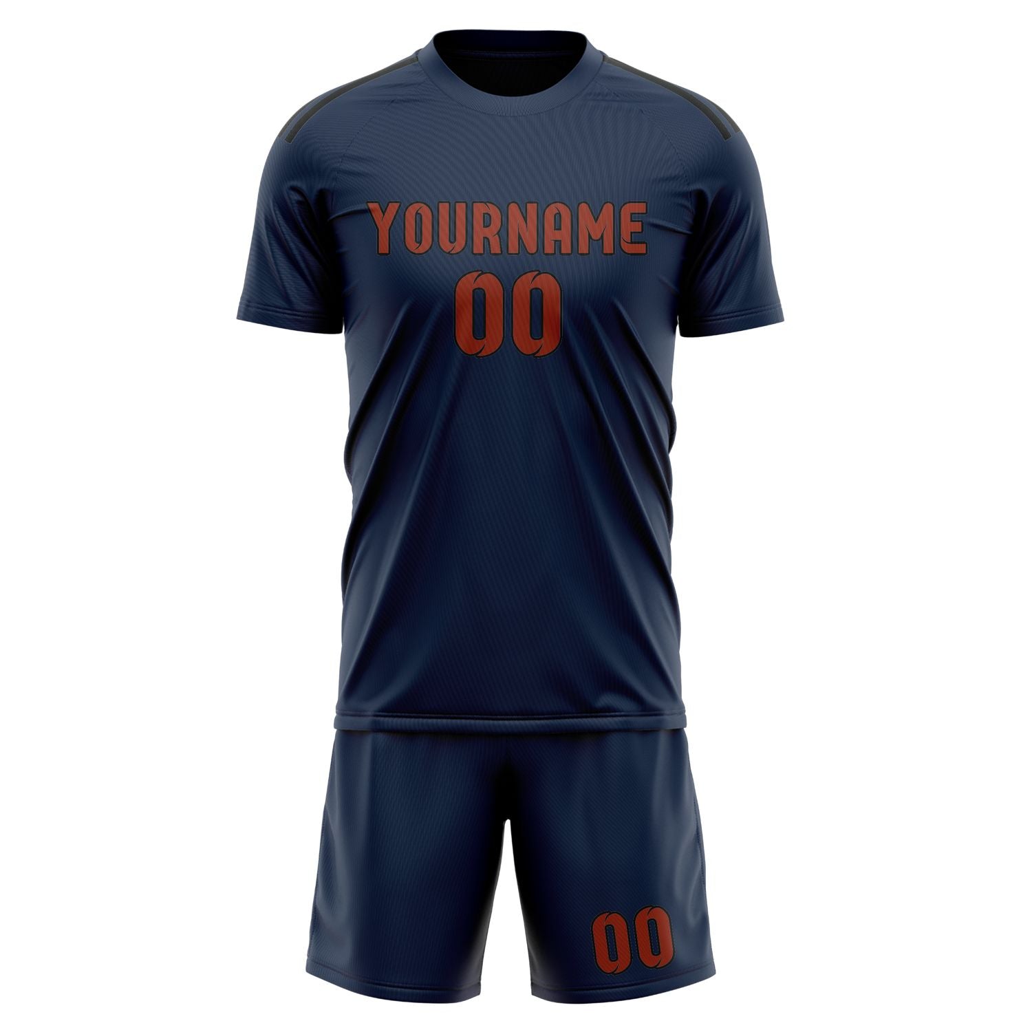 Custom Blue Coral Red Soccer Set