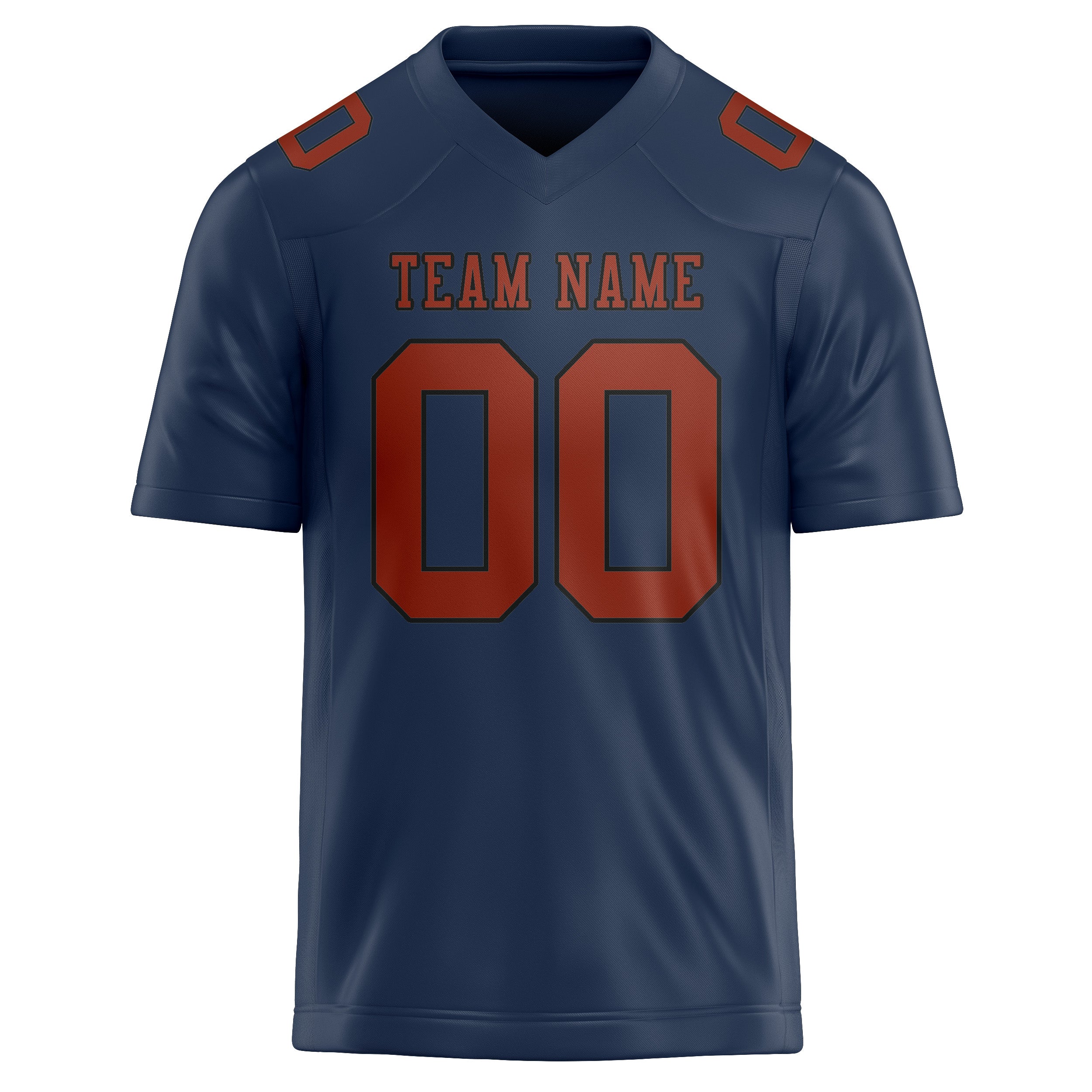 Custom Blue Coral Red Football Jersey