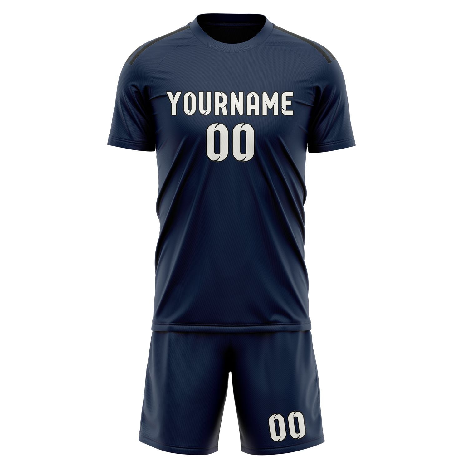Custom Blue White Soccer Set