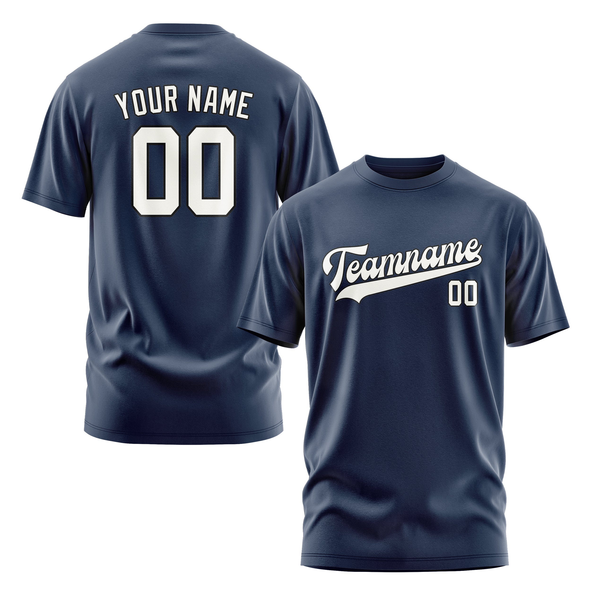 Custom Blue White T-Shirt
