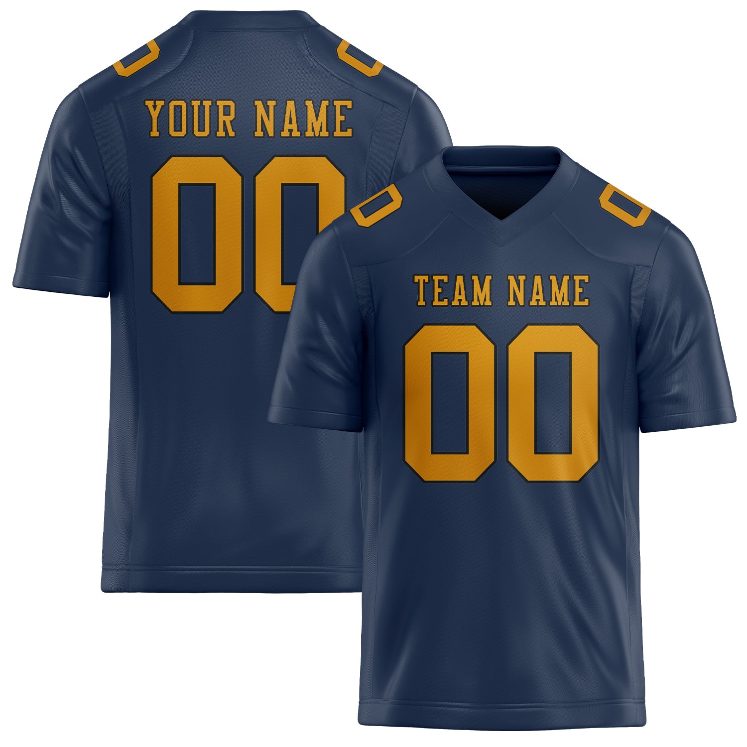 Custom Blue Yellow Football Jersey