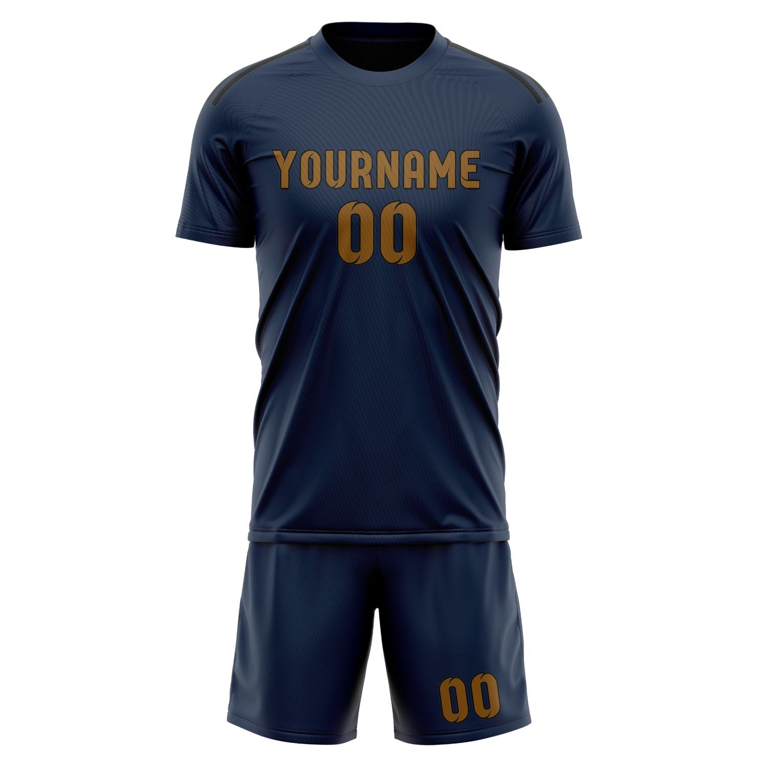 Custom Blue Khaki Soccer Set