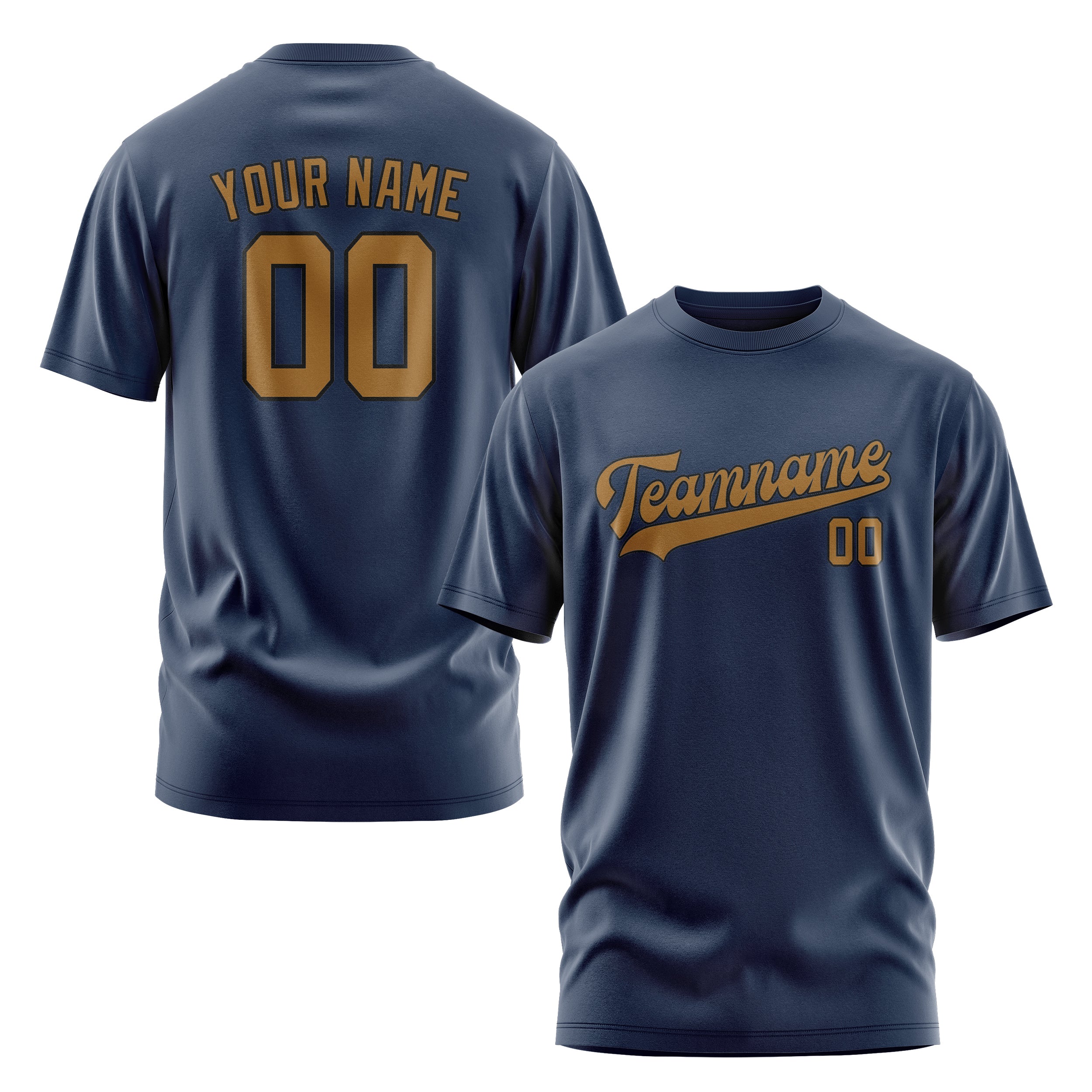 Custom Blue Khaki T-Shirt