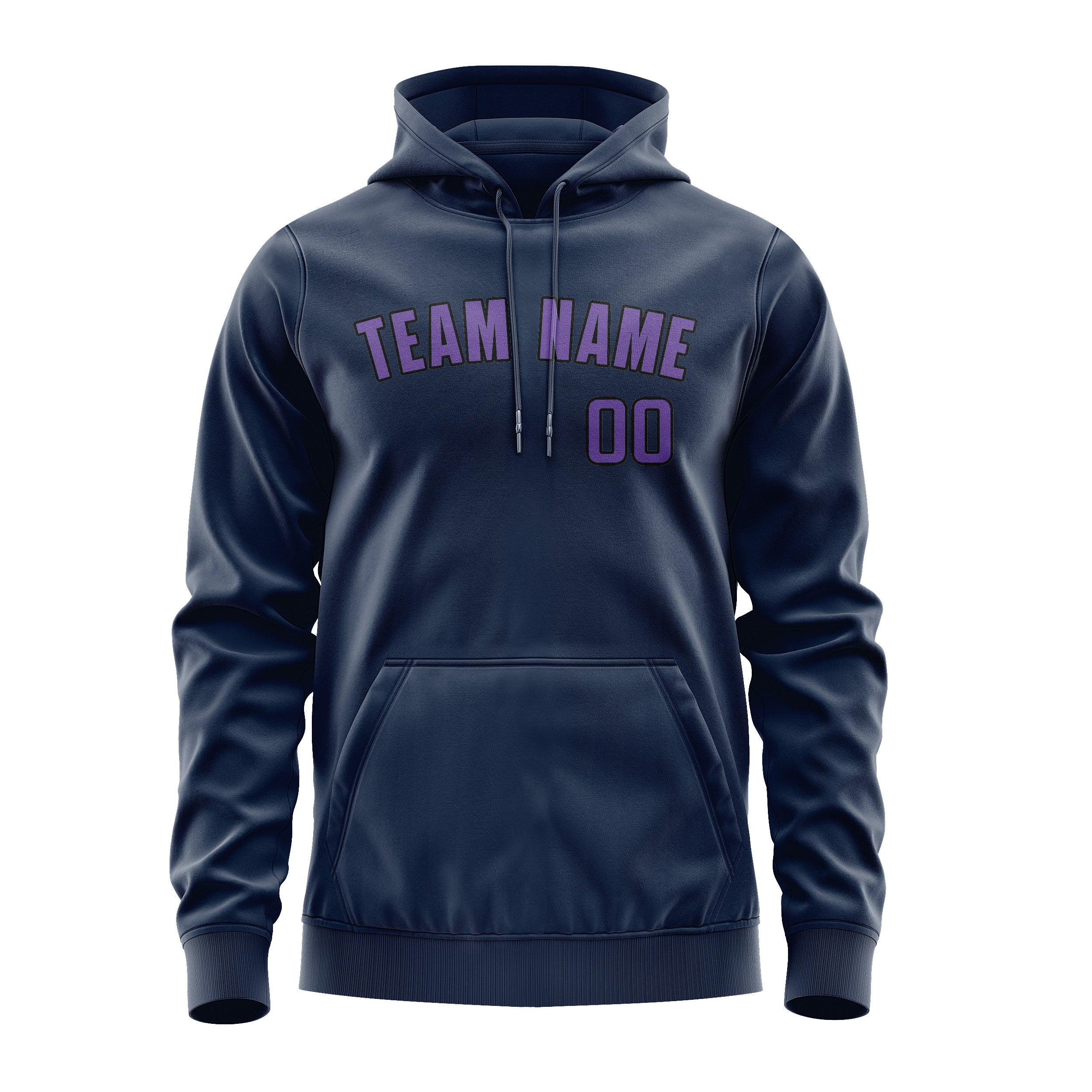 Custom Blue Light Purple Hoodie