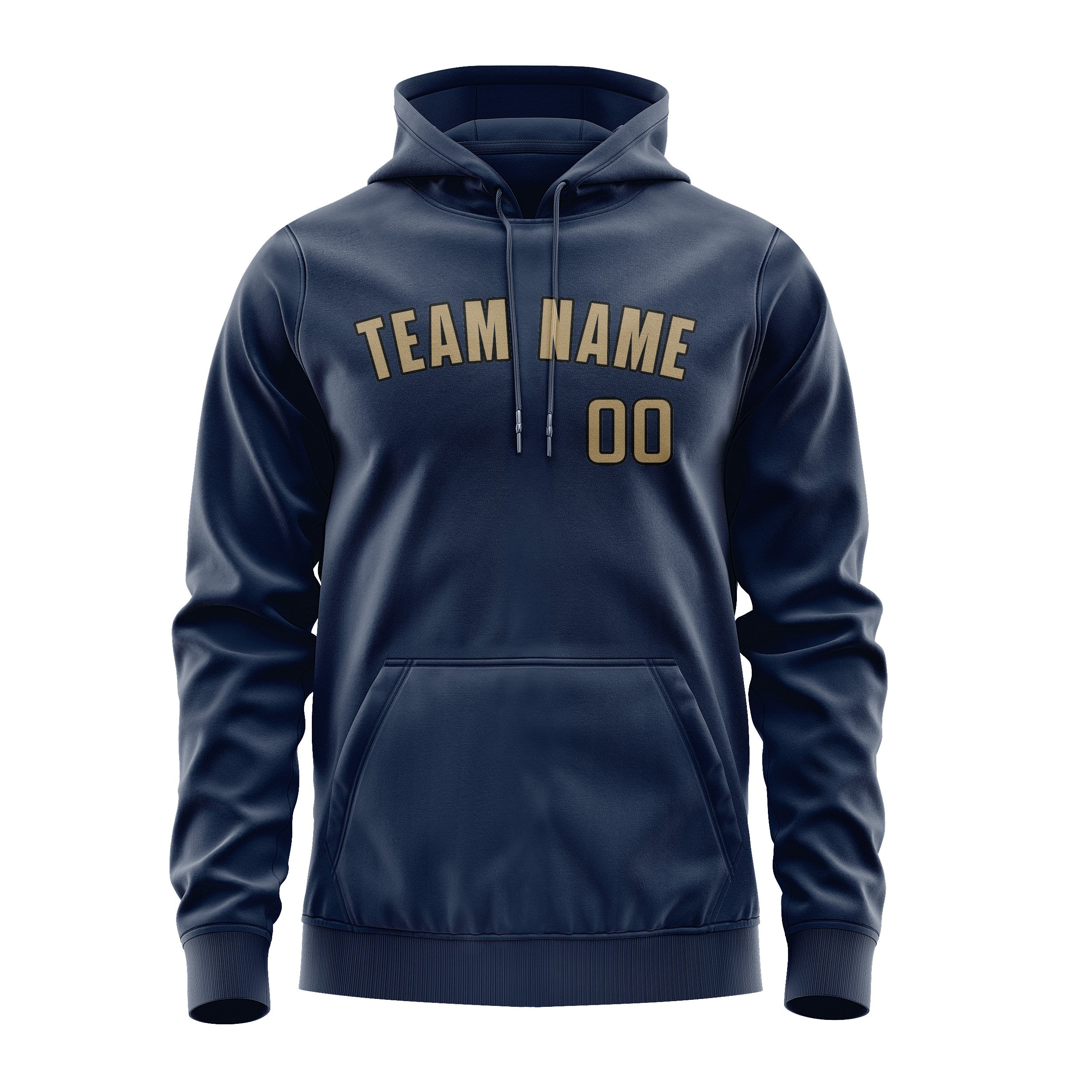 Custom Blue Light Khaki Hoodie